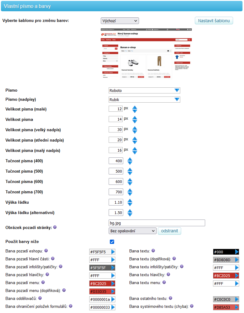 Písmo a barvy Písmo a barvy
