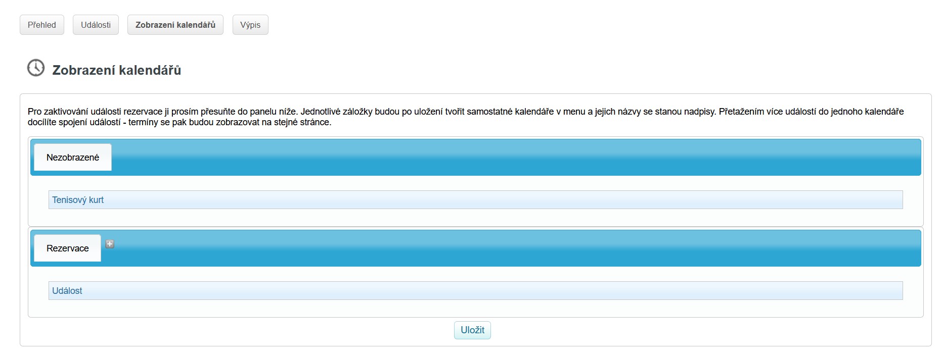 10-3 Rezervace - Kalendáře