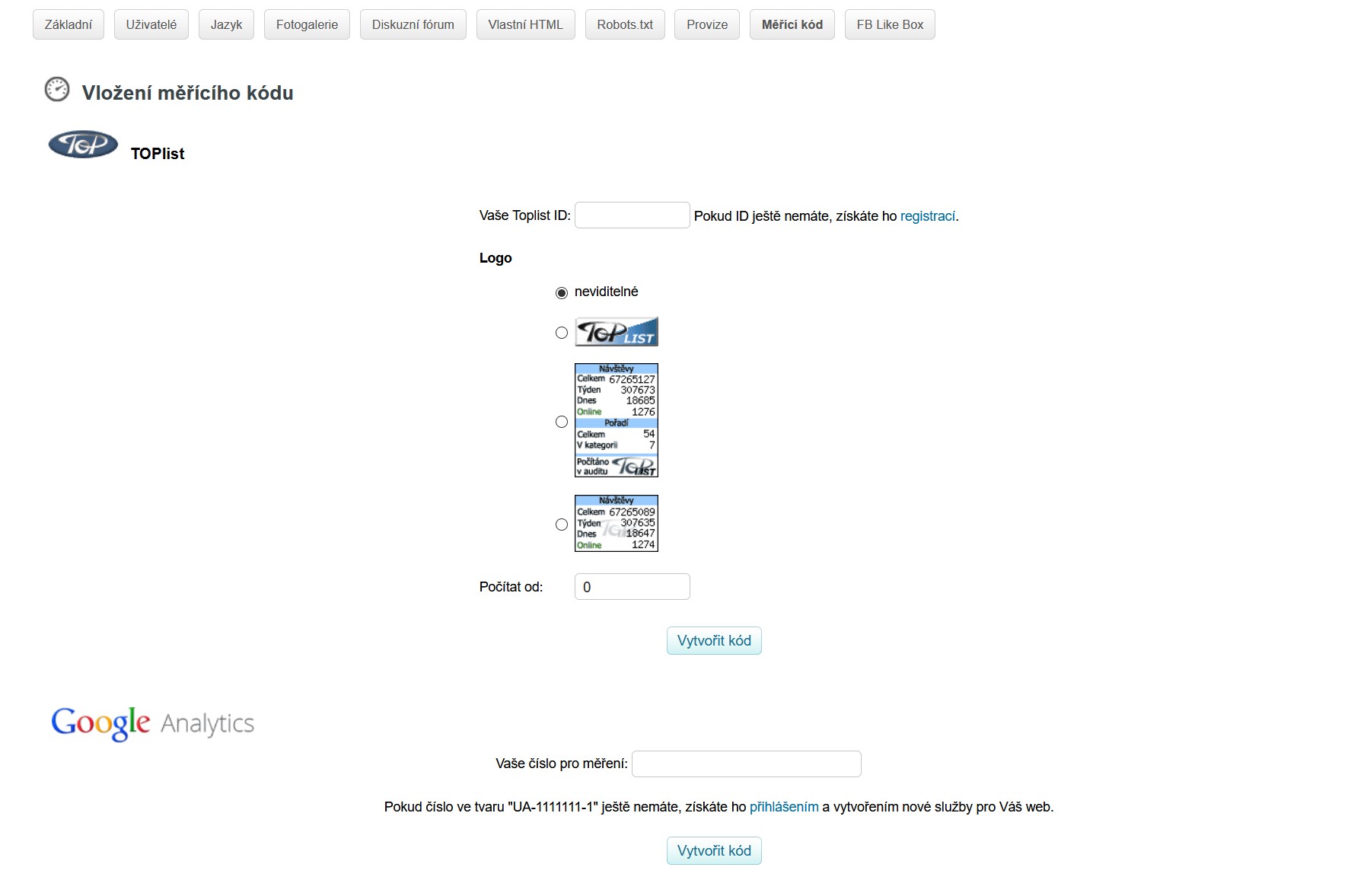 11-10 Nastavení - měřící kódy