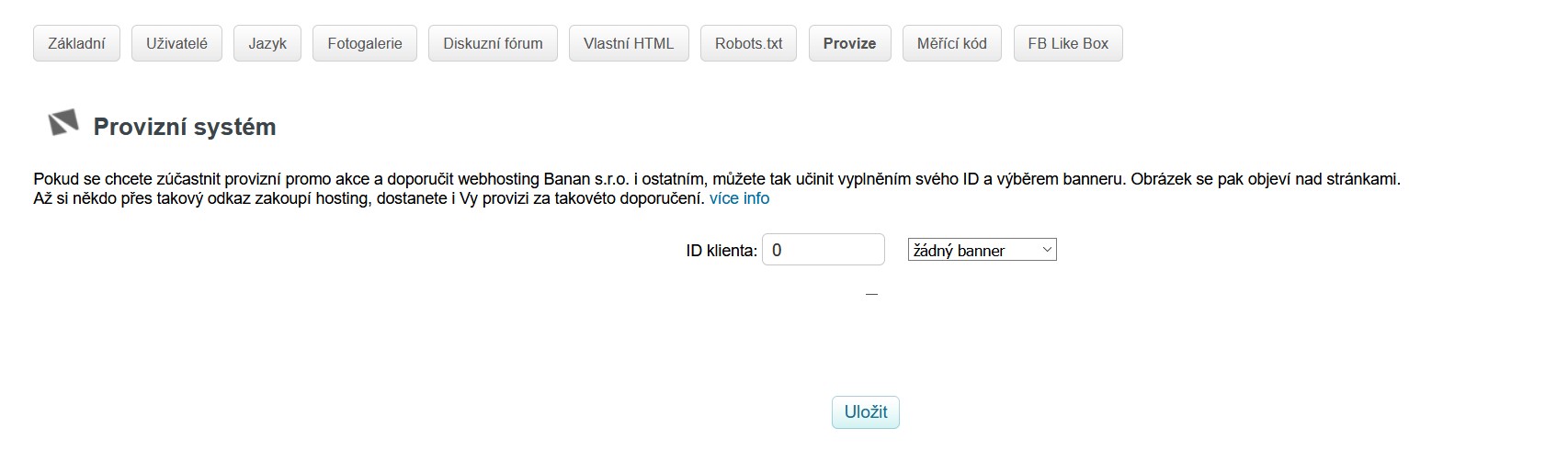 11-9 Nastavení - provize