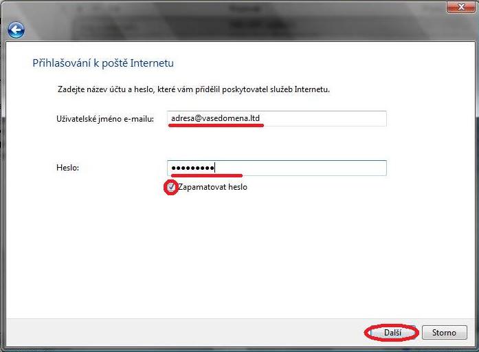 Vistamail - přihlášení k poště
